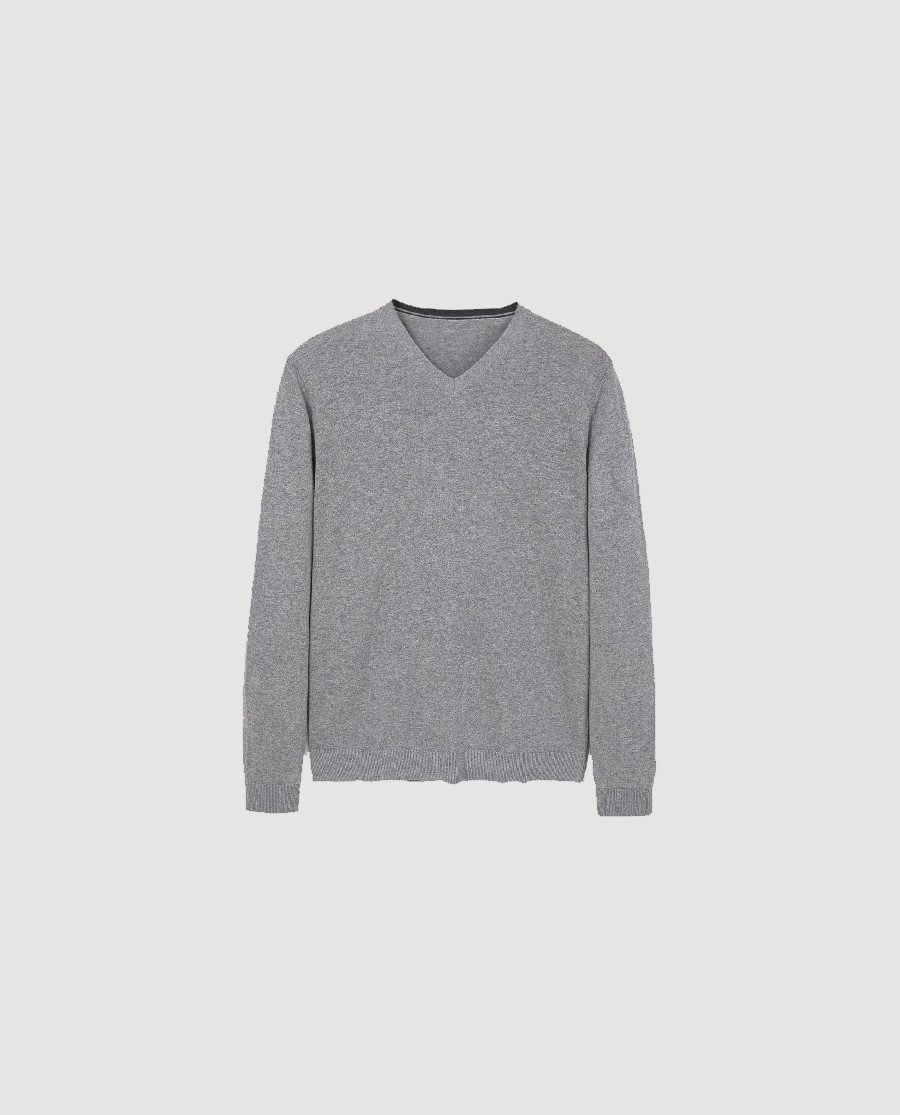 Textured cotton sweater